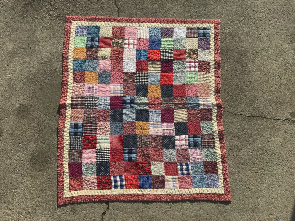 Hand Sewn hand made quilt lap blacket
